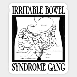 Irritable Bowel Syndrome Gang - Vintage (IBS) Sticker